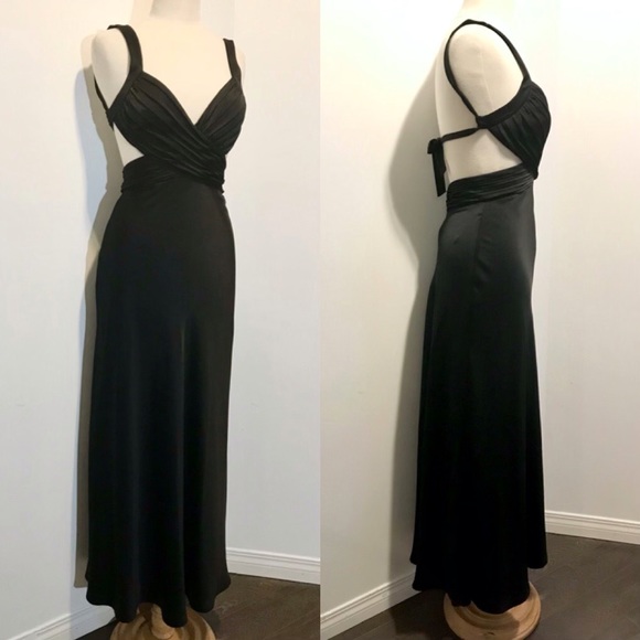 BCBC Max Azria Satin Cut-Out Gown - Picture 2 of 14